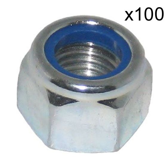 UNF Nylon Insert Locking Nuts, Size: 7/16". Pack of 100