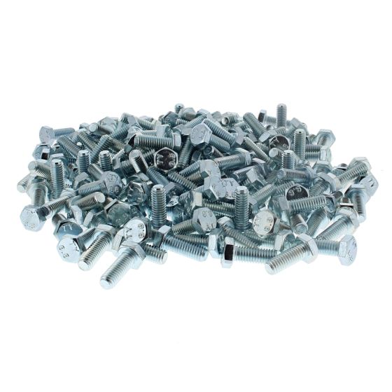 M6 x 16mm Zinc Plated 8.8 HT DIN 933 Setscrews - Pack of 200