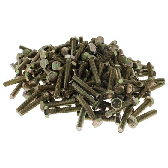 M6 x 30mm Zinc Plated 8.8 HT DIN 933 Setscrews (200 Pack)