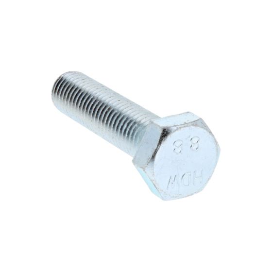 M10 x 50mm Zinc Plated 8.8 HT DIN 933 Setscrews 50 Pack
