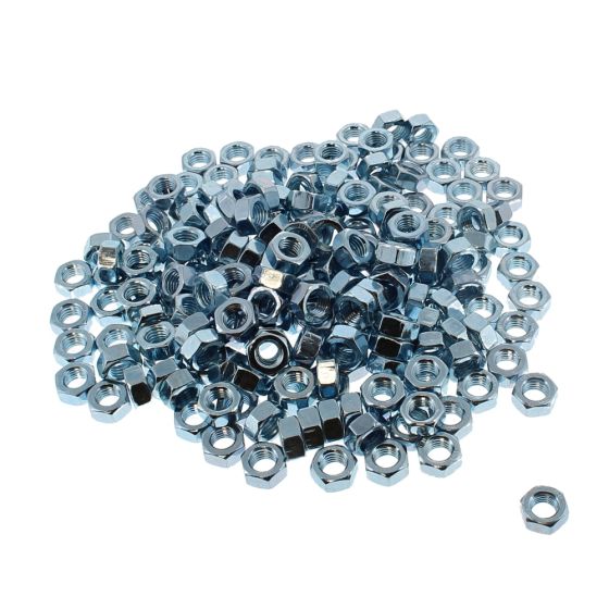 Metric Steel Nuts, Zinc Plated, Size: M7. Pack of 200