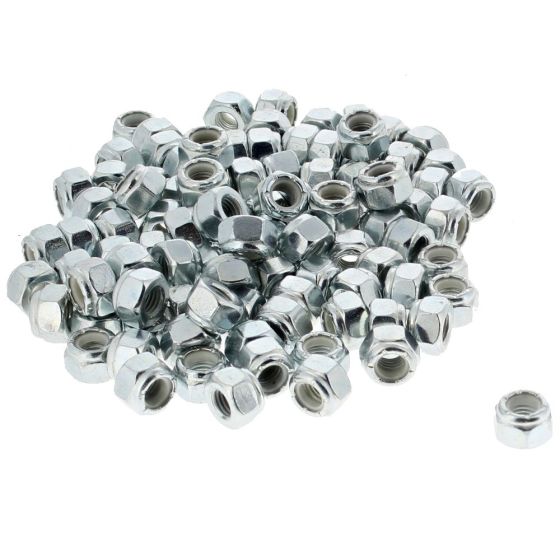 UNF Nylon Insert Locking Nuts, Size: 1/4" - Pack of 100
