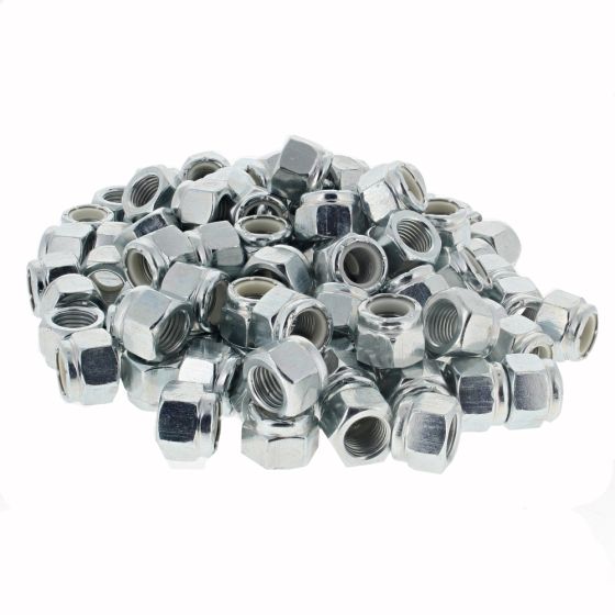 UNF Nylon Insert Locking Nuts, Size: 3/8". Pack of 100