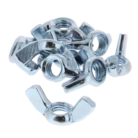 Wing Nuts, Zinc Plated, Size: M8 - Pack of 10 - 903 0763