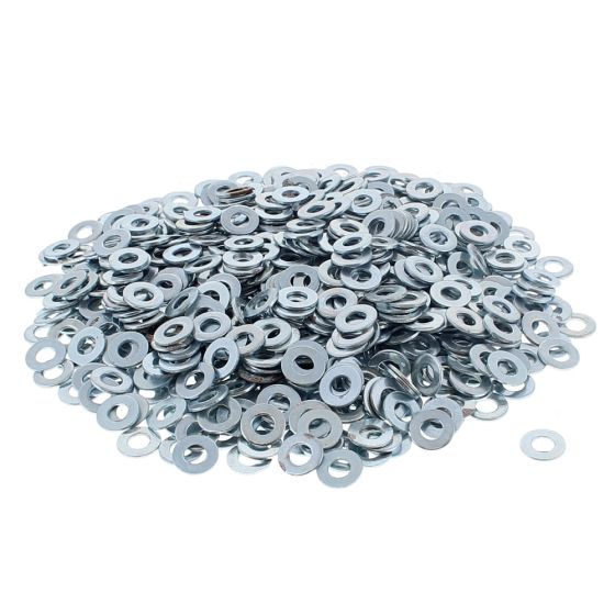 Form A Flat Washers (Heavy Duty), Zinc Plated, I.D. 4 mm - Pack of 1000