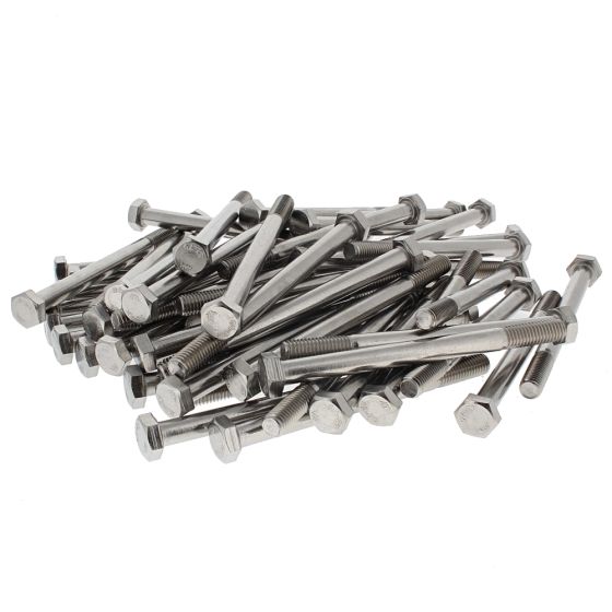 M8 x 100 A2 Stainless Steel DIN 931 Hexagon Head Bolt 50 Pack