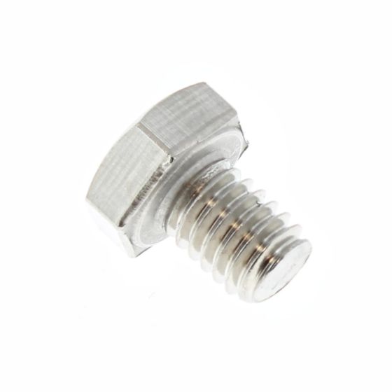 M6 x 8mm A2 Hexagon Head Stainless Steel DIN 933 Setscrews (100 Pack)