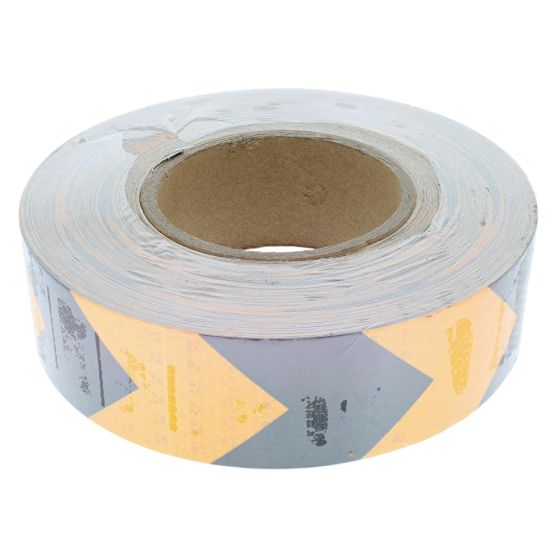 Reflective Hazard Tape 45M x 5cm with Arrows Yellow and Black