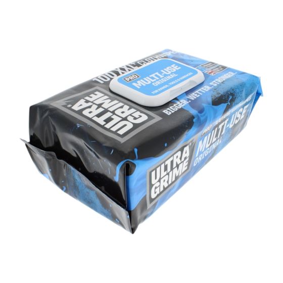 UltraGrime Pro MultiUse Wipes XXL - 100 Pack