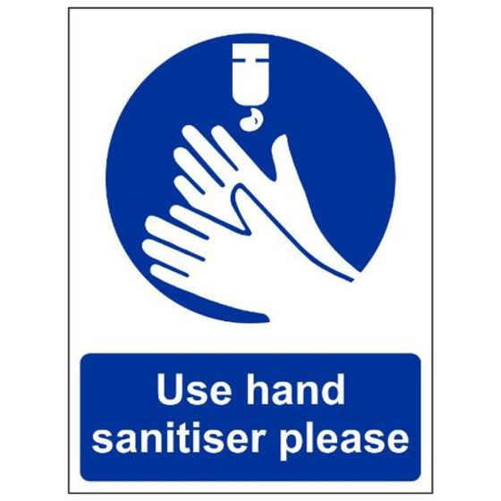 Use Hand Sanitiser Please - Rectangular Rigid Foam Sign