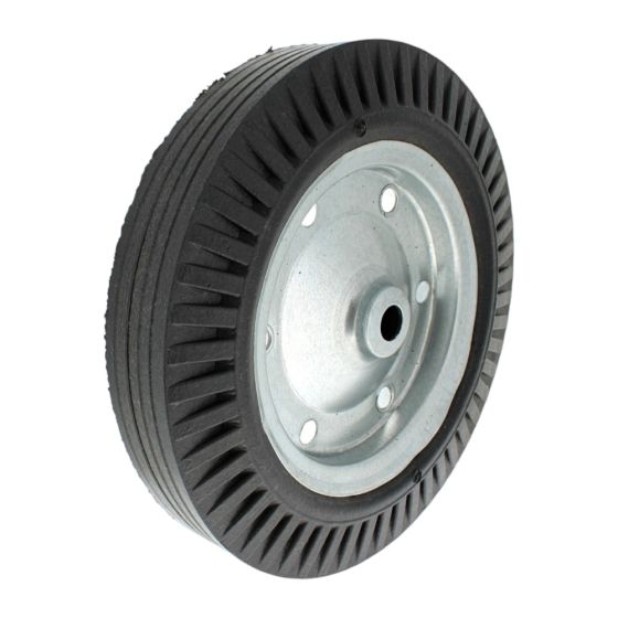 Rubber Wheel 400x70 3rel 178 Plane Bore-Steel Silver Galv Cent - Pramac Part - 907 0107