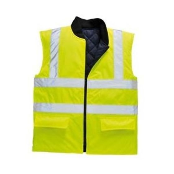 High Visibility Body Warmer, Yellow - Size: X Large - 907 1293