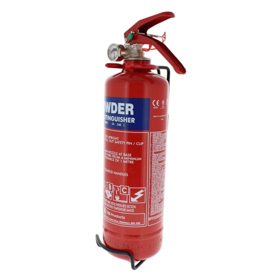 Powder Fire Extinguisher 1kg for Cars, Vans, Workshops - Compact & Portable