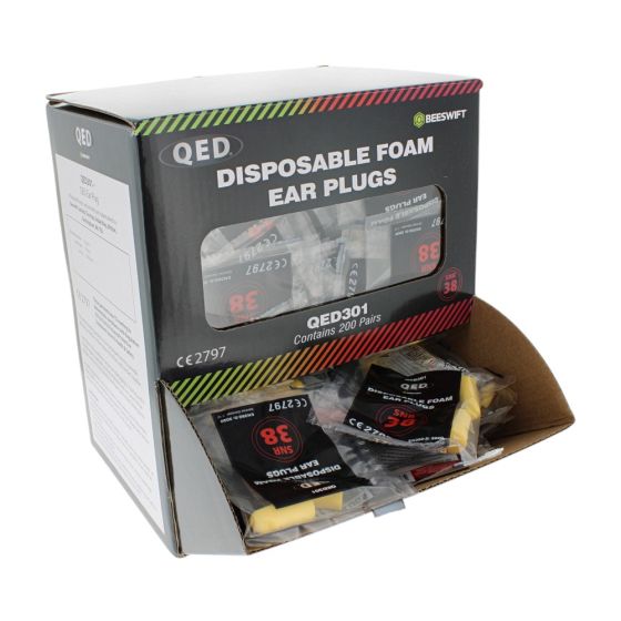 Classic Foam Ear Plugs EN 352-2:2002 - Box of 200 Plugs