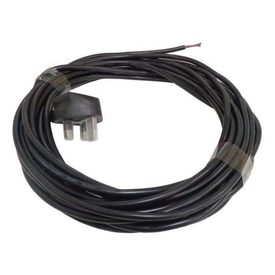 Mains Cable 2 core 0.75mm - 10m Fitted 13AMP UK Plug Suitable for Vacuum Cleaners