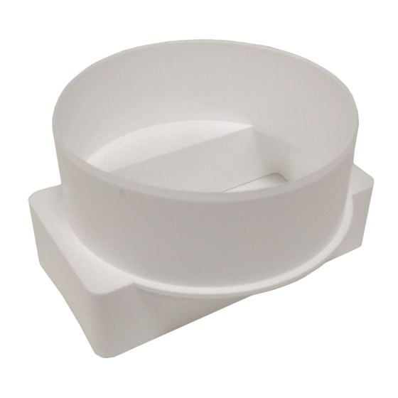 Round To Rectangular Ducting Adaptor 100 x 54mm Suitable for Home Domestic Extractor Applications