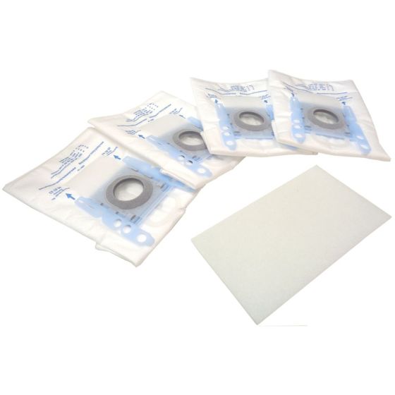 Synthetic Dust Bags & Filter Suitable for Bosch Domestic Cylinder Vacuuma