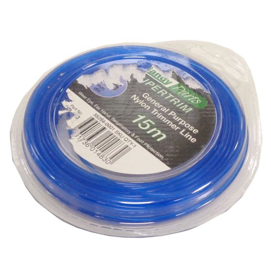 Tangle Free Blue Line 1.6mm x 15m suitable for Flymo Grass Trimmers/Edgers