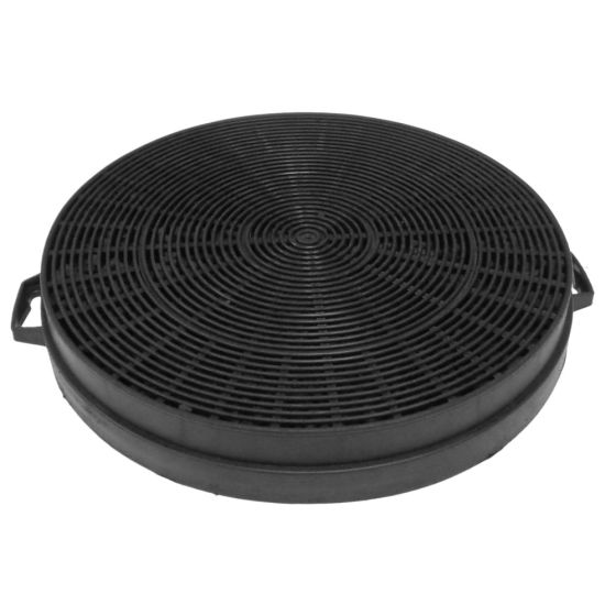 Carbon/Charcoal Round Filter 215mm Dia with Lugs fits Zanussi IH4020 Cooker Hoods