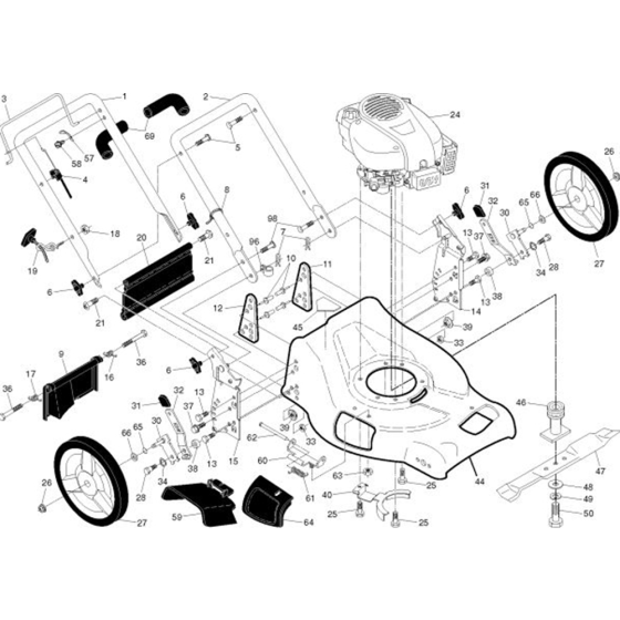 Frame & Engine  for Husqvarna 944.36893 Lawn Mowers