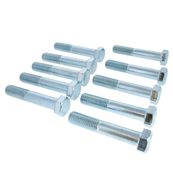 M18 x 100 Zinc Plated 8.8 Steel Bolt 10 Pack