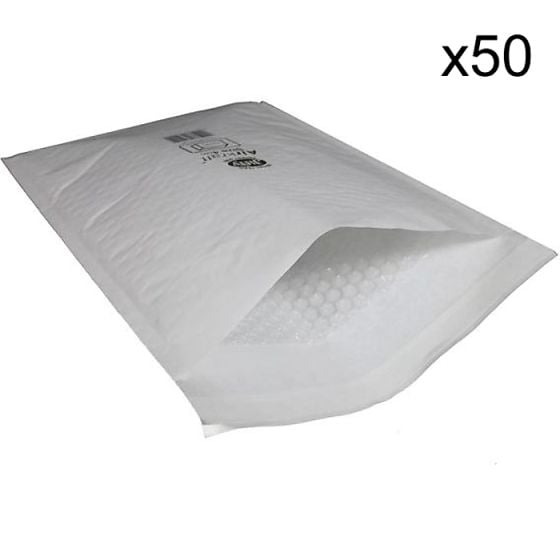 White Padded Jiffy Bag - Size J/6 - Width: 300mm, Height: 430mm (50PK)