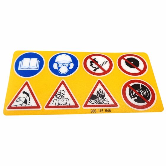 Warning Label for Makita EK6100 Disc Cutter - 980115645