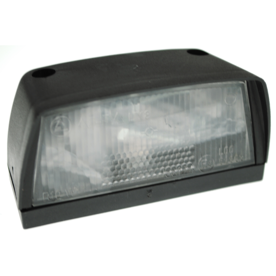 Number Plate Lamp with Bulb, 43mm x 87mm x 43mm - European Approved Black