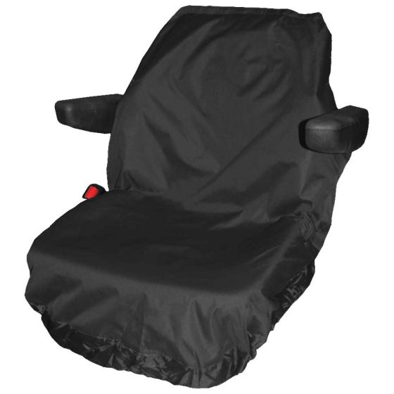 Black Polyester Deluxe Universal Tractor / Mini Plant Seat Cover with Arms