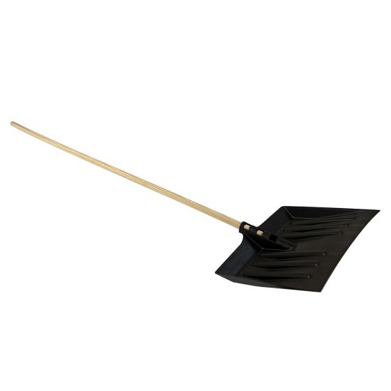 Plastic Scoop Snow Shovel with Wooden Handle