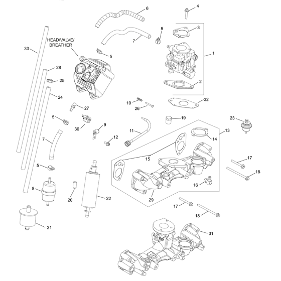 Fuel System for Kohler LH755 Engines