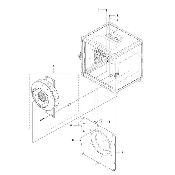 Fan Assembly for Husqvarna A 1000
