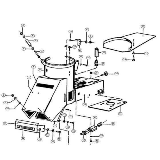 Funnel Assembly -1 for Stihl/ Viking AB 4099 SE Petrol Shredder