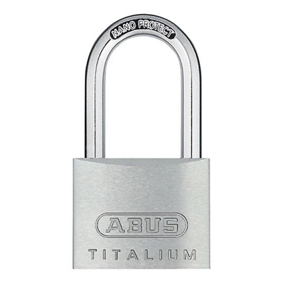 ABUS 64TI 40mm Long Shackle Titalium Padlocks