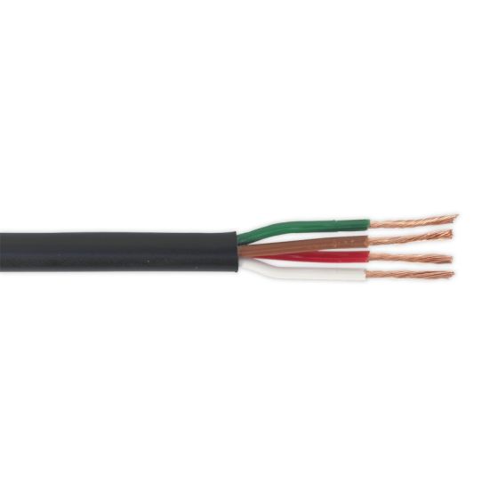 Automotive Cable Thin Wall 4 x 0.75mm(sq) 24/0.20mm 30mtr Black Sealey Part No. AC24204CTH