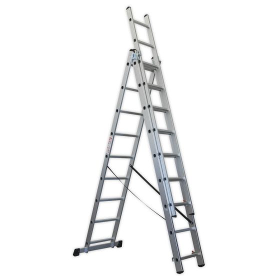 Aluminium Extension Combination Ladder 3x9 EN 131 Sealey Part No. ACL3