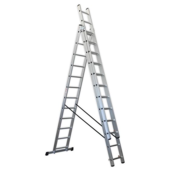 Aluminium Extension Combination Ladder 3x12 EN 131 Sealey Part No. ACL312