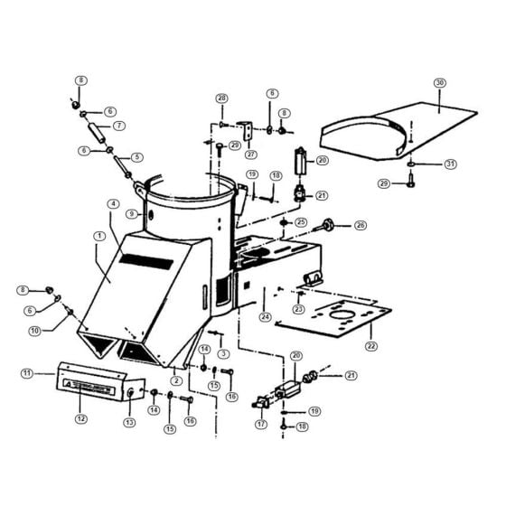 Housing Assembly  for Stihl/ Viking AD 4064 S Electric Shredders