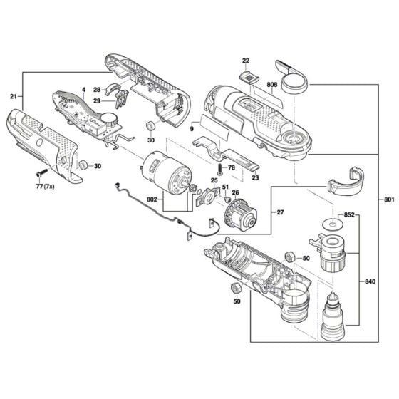 Multipurpose tool Assembly for Bosch AdvancedMulti 18