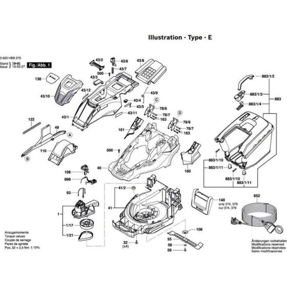 Lawnmower Assembly for Bosch