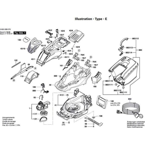 Bosch AdvancedRotak 750 Assembly