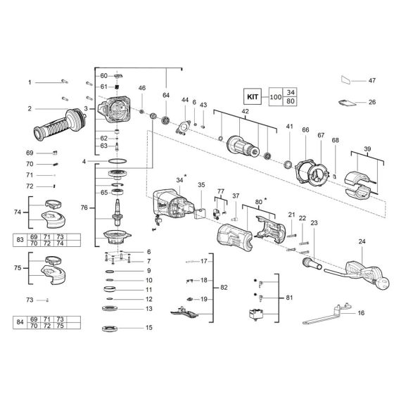 Milwaukee AGV13 Assembly