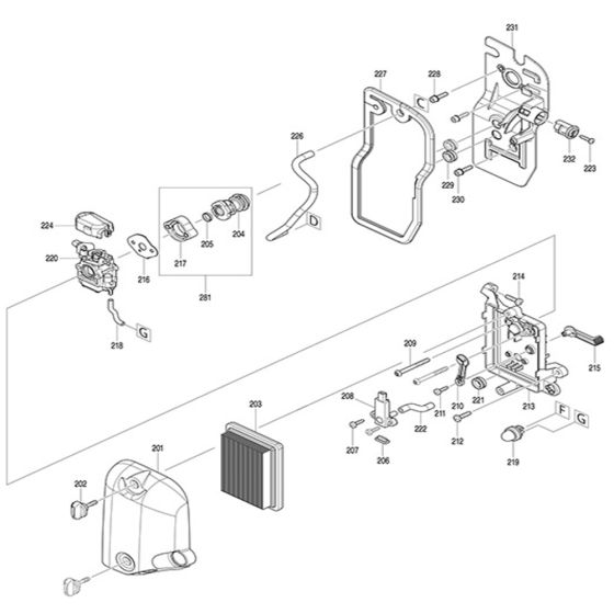 Air Cleaner for Makita EB5300TH