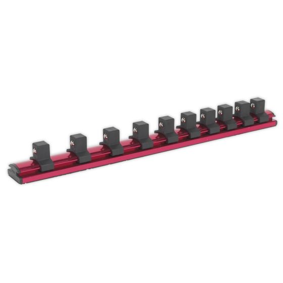 Socket Retaining Rail Magnetic 1/2"Sq Drive 10 Clips Sealey Part No. AK27084