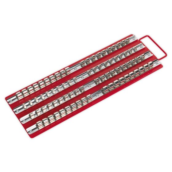 Socket Rail Tray Red 1/4", 3/8" & 1/2"Sq Drive Sealey Part No. AK271