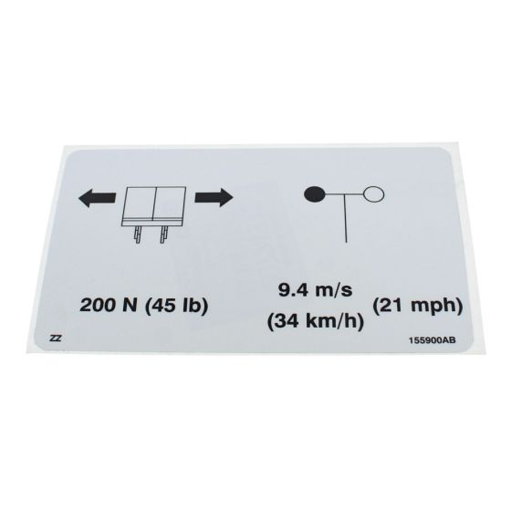 Label for Skyjack SJIII Scissor Lifts - Genuine Part - OEM No. 155900