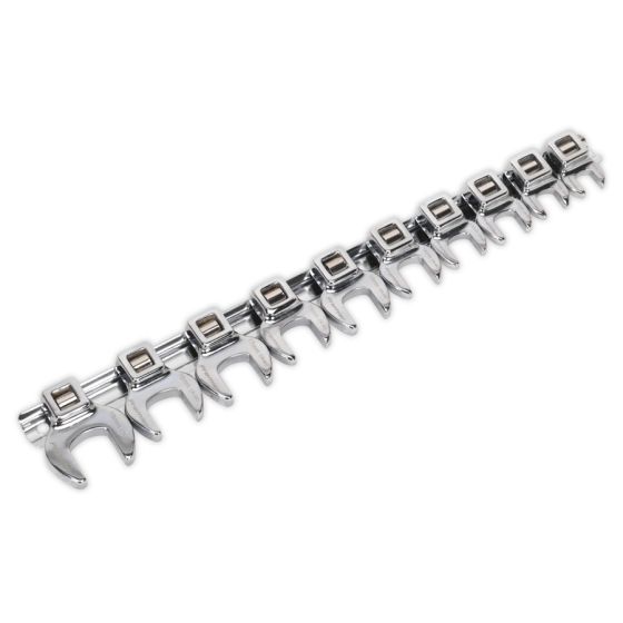 Crow's Foot Open End Spanner Set 10pc 3/8"Sq Drive Metric Sealey Part No. AK5989