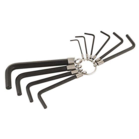 Hex Key Set on Ring 10pc Metric Sealey Part No. AK6148