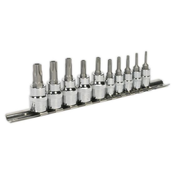 Security TRX-TS Socket Bit Set 10pc 1/4" & 3/8"Sq Drive Sealey Part No. AK6227