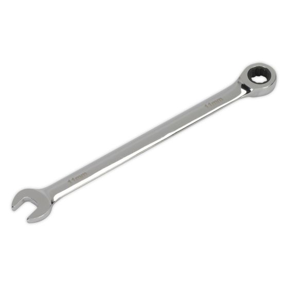 Combination Ratchet Spanner Extra-Long 11mm Sealey Part No. AK6391011